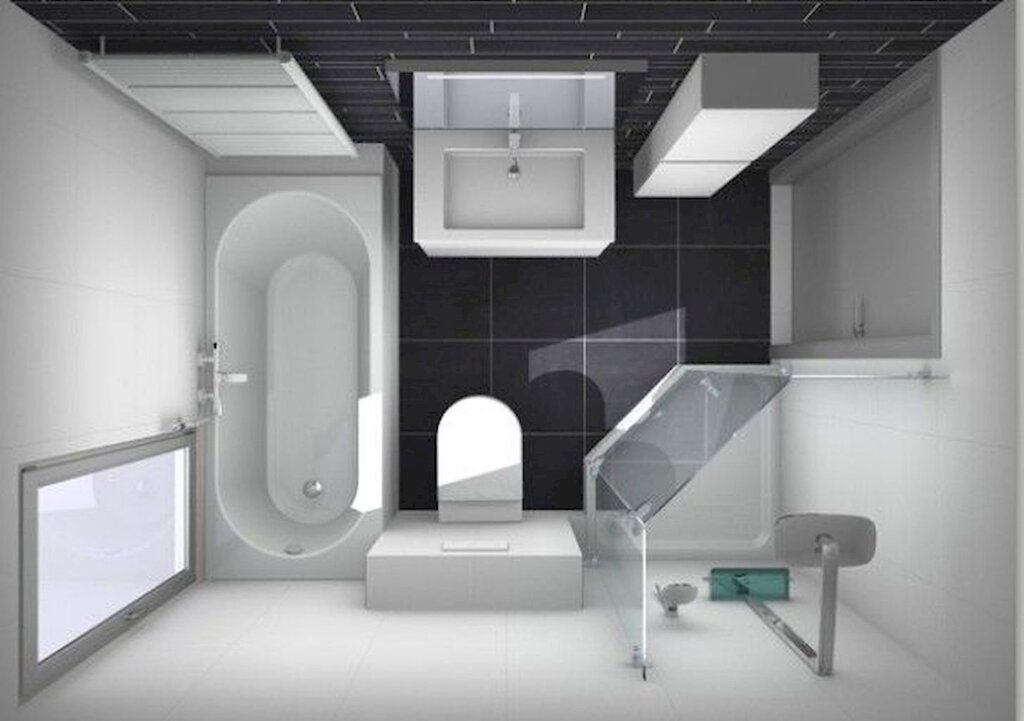 Bathroom with toilet layout