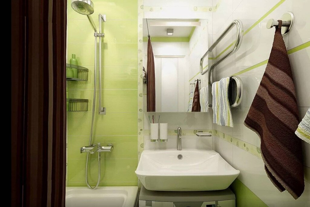 Bathroom layout in a Khrushchyovka