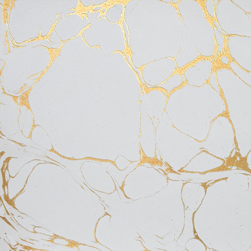 White tile with gold