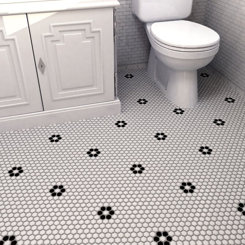 Bathroom floor tile