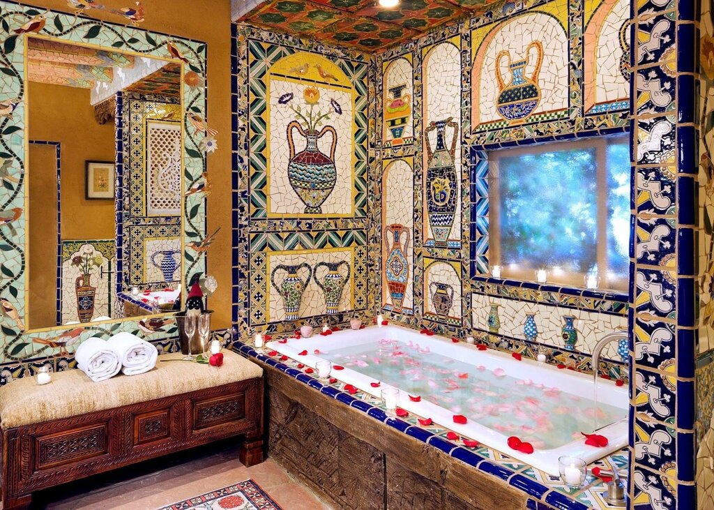 Moroccan-style tiles for the bathroom