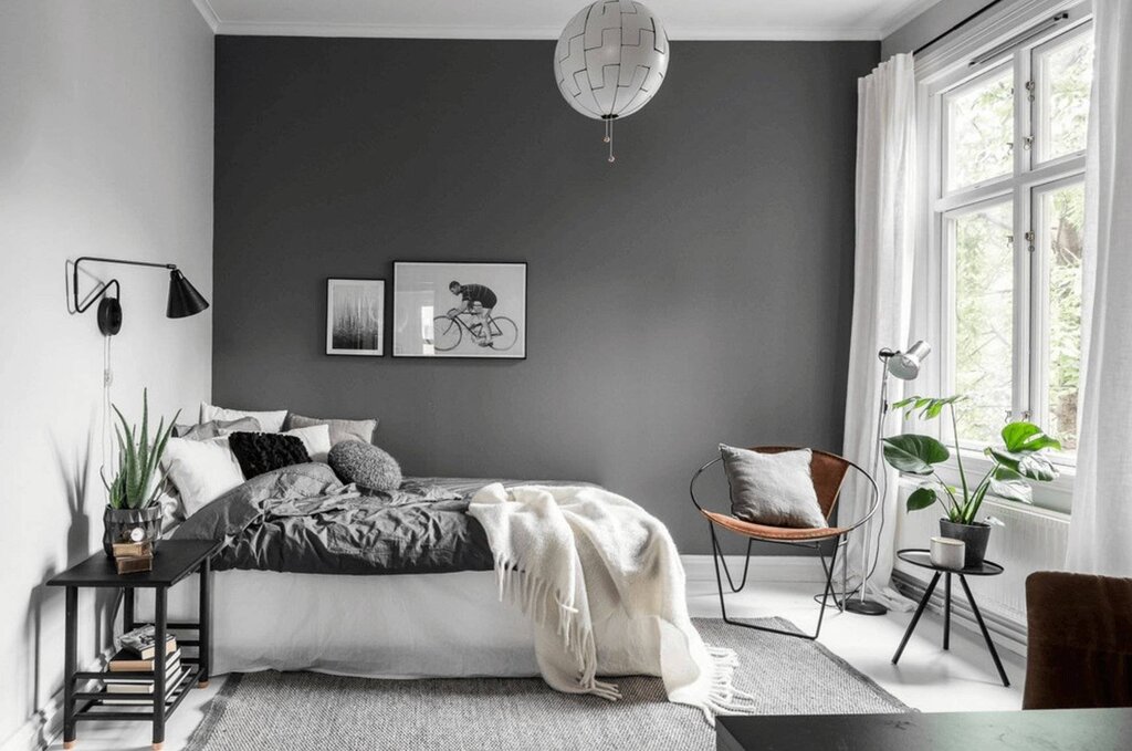 Покраска стен в серый цвет