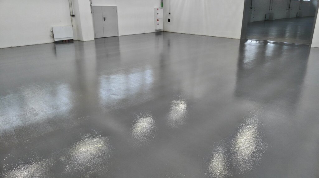 Polyurethane floor in the garage