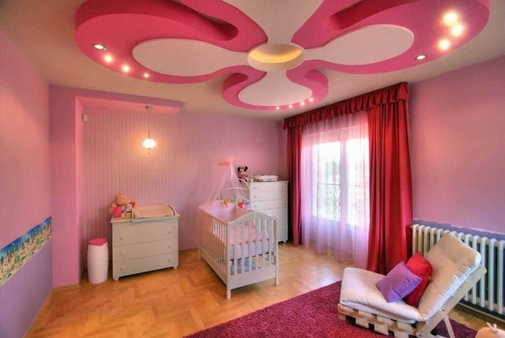 Потолки из гипсокартона для детской спальни 45 фото