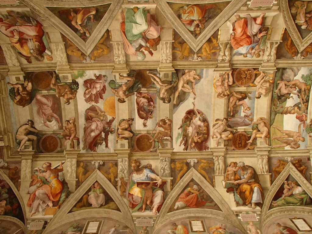 The ceiling of the Sistine Chapel