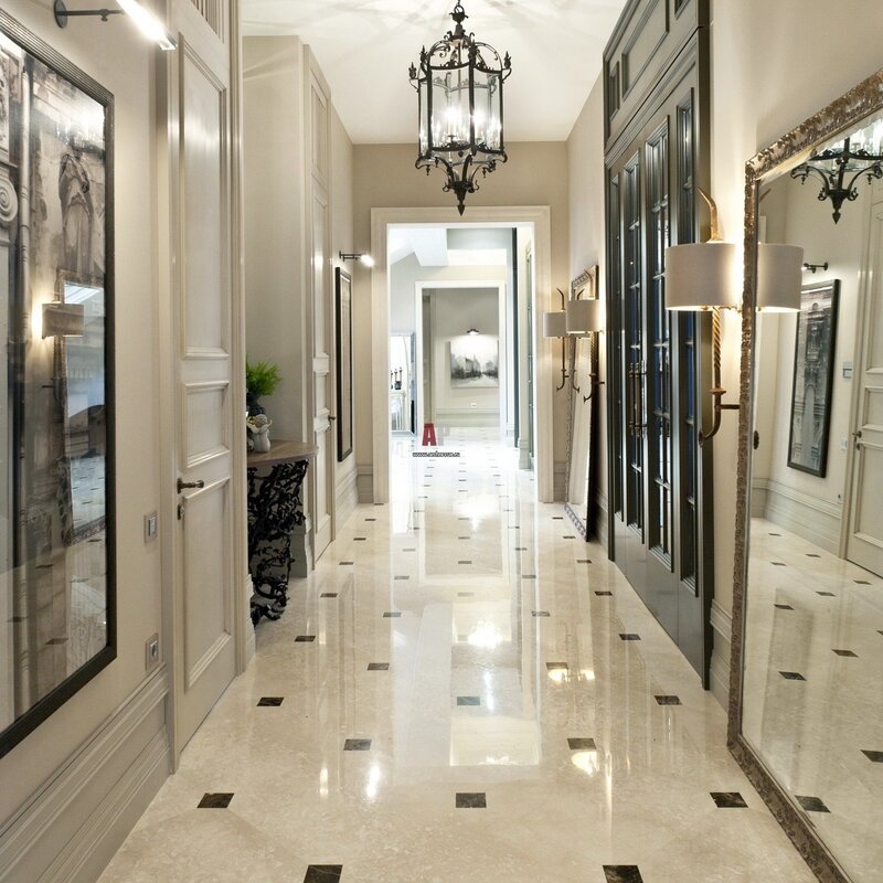 Marble-effect hallway 39 фото