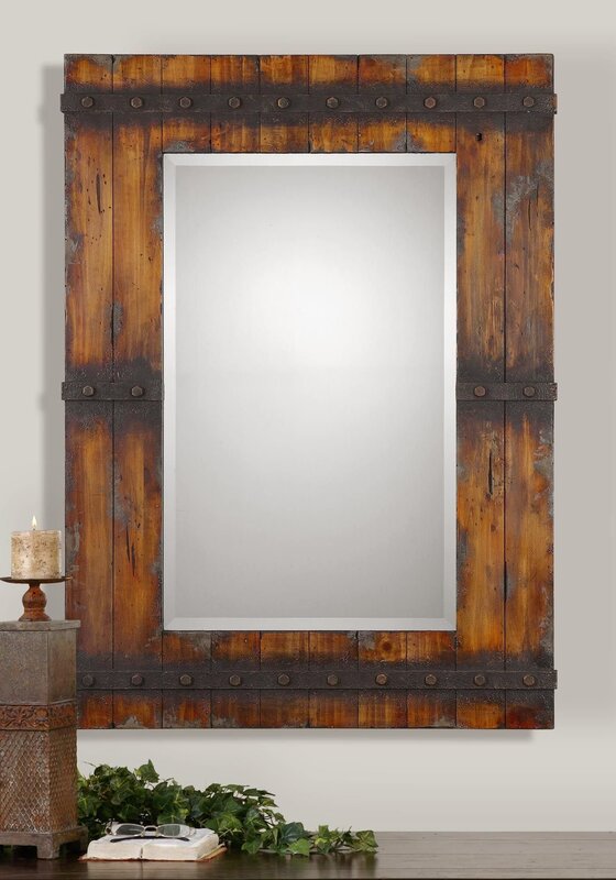 A frame for a mirror in a loft style