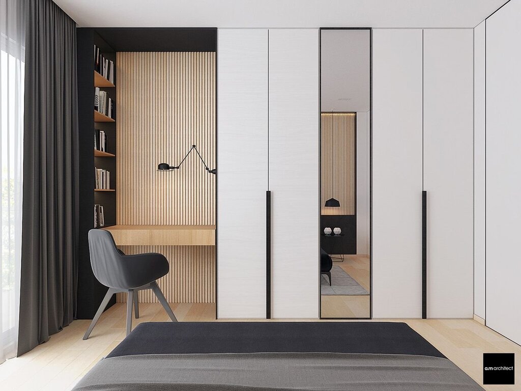 Hinged wardrobe in a modern style