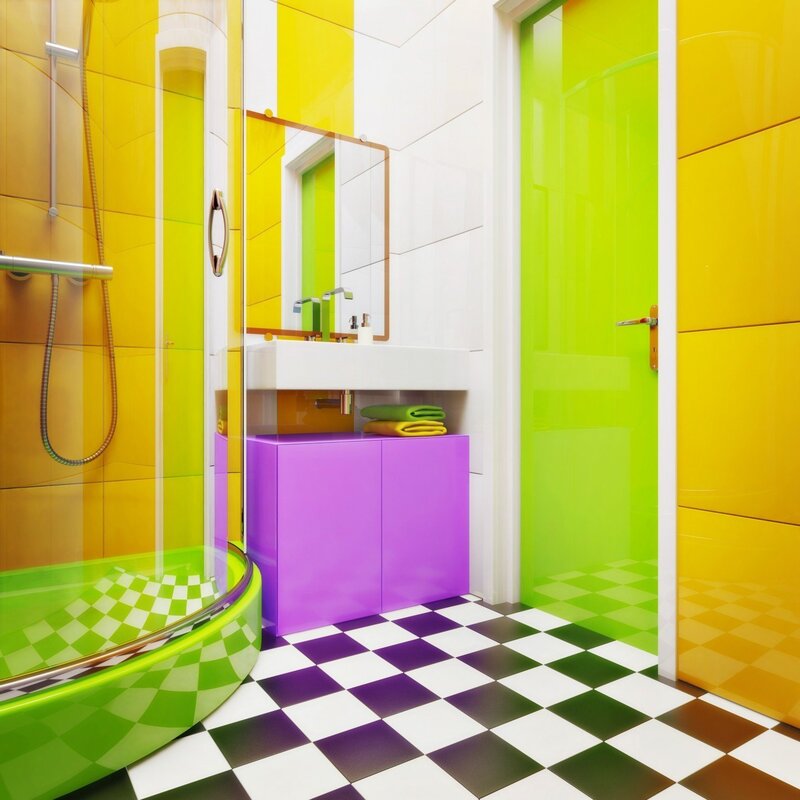 Multicolored bath