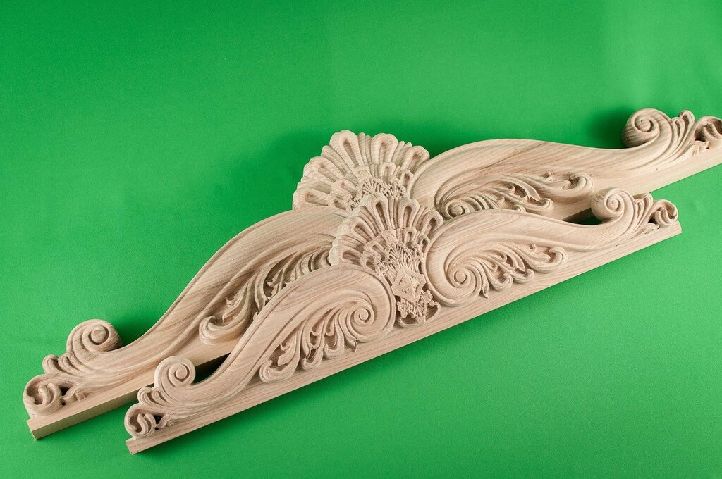 Carved wood decor for furniture