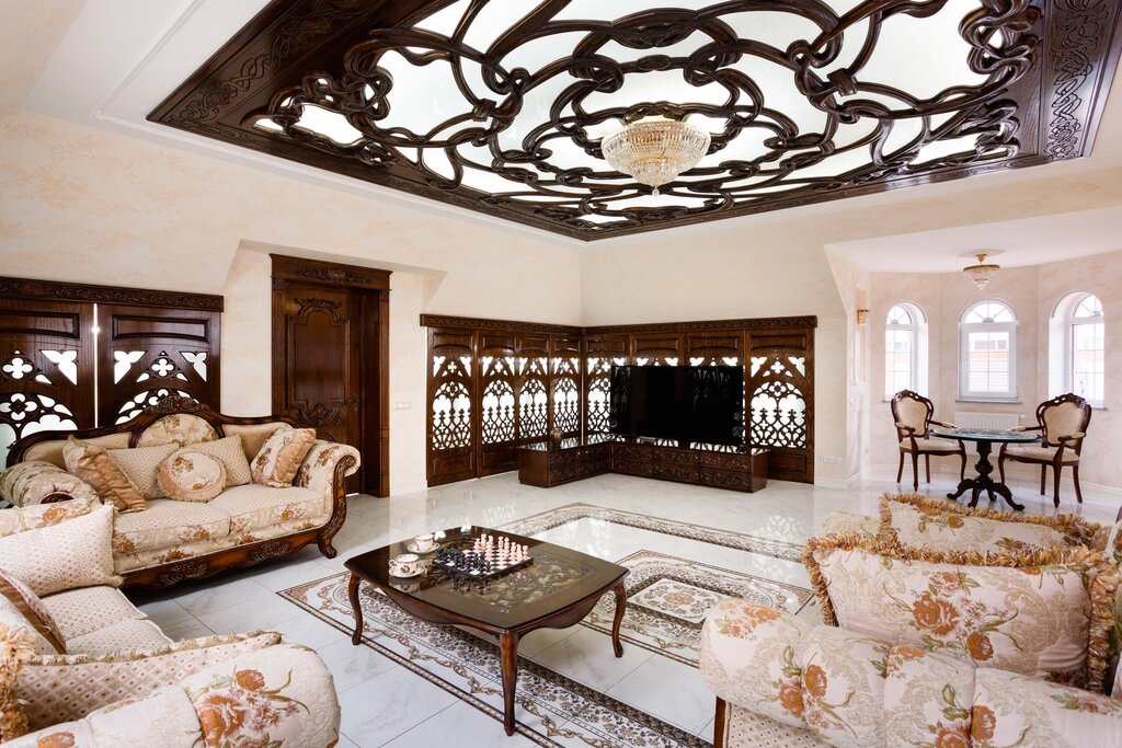 Carved wooden ceiling