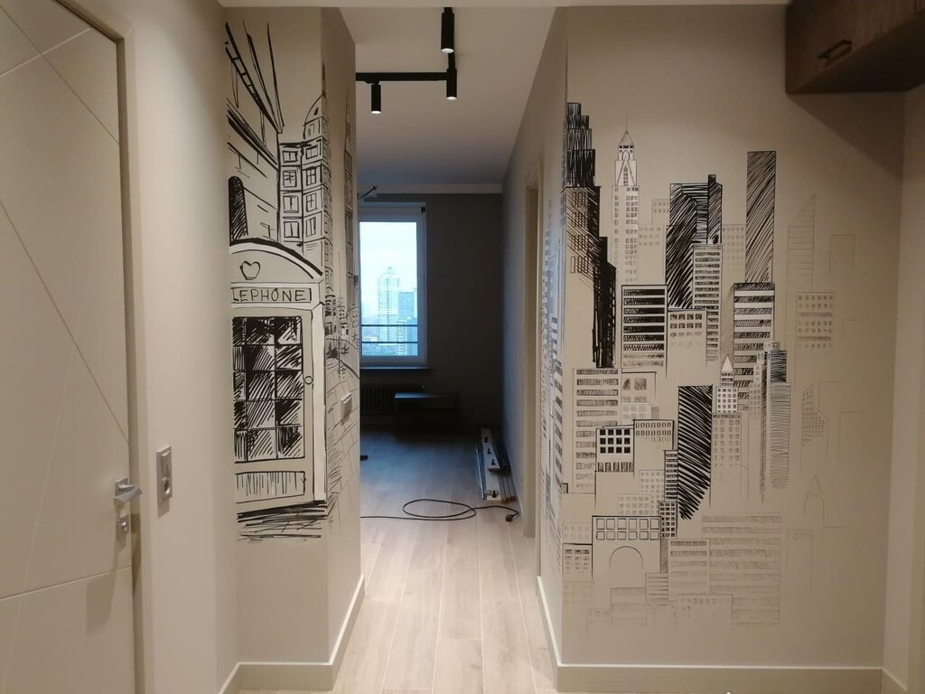 Wall painting in the hallway