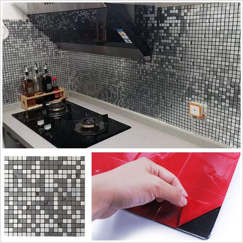 Self-adhesive tiles for the kitchen