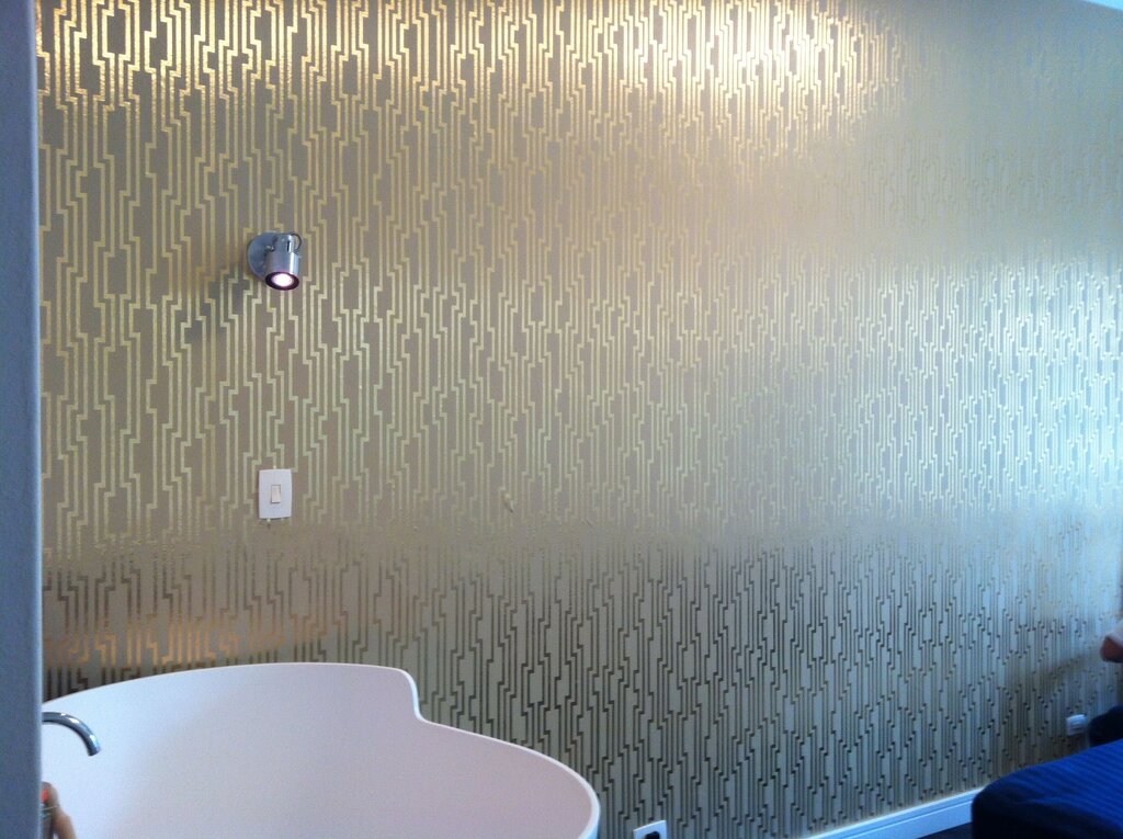 Self-adhesive wallpaper for the bathroom