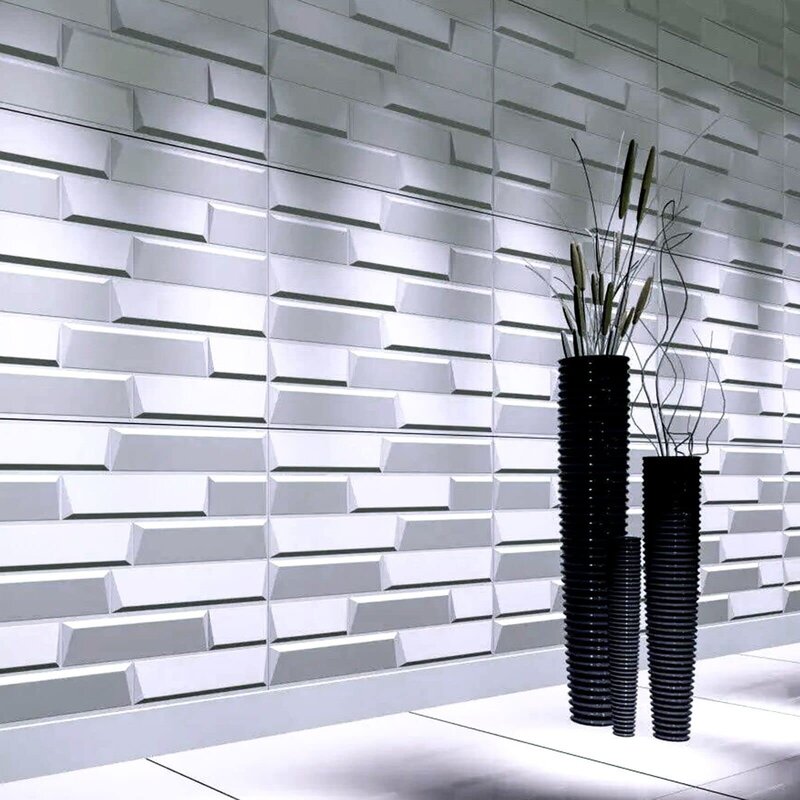 Self-adhesive brick wall panels