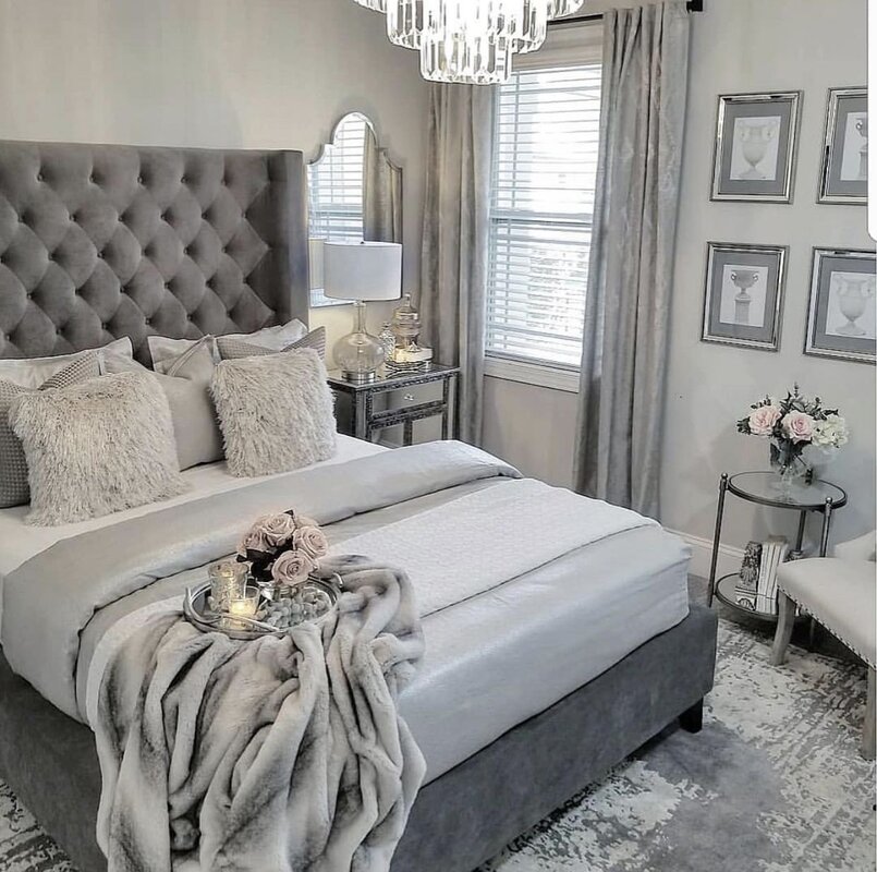 Gray bed