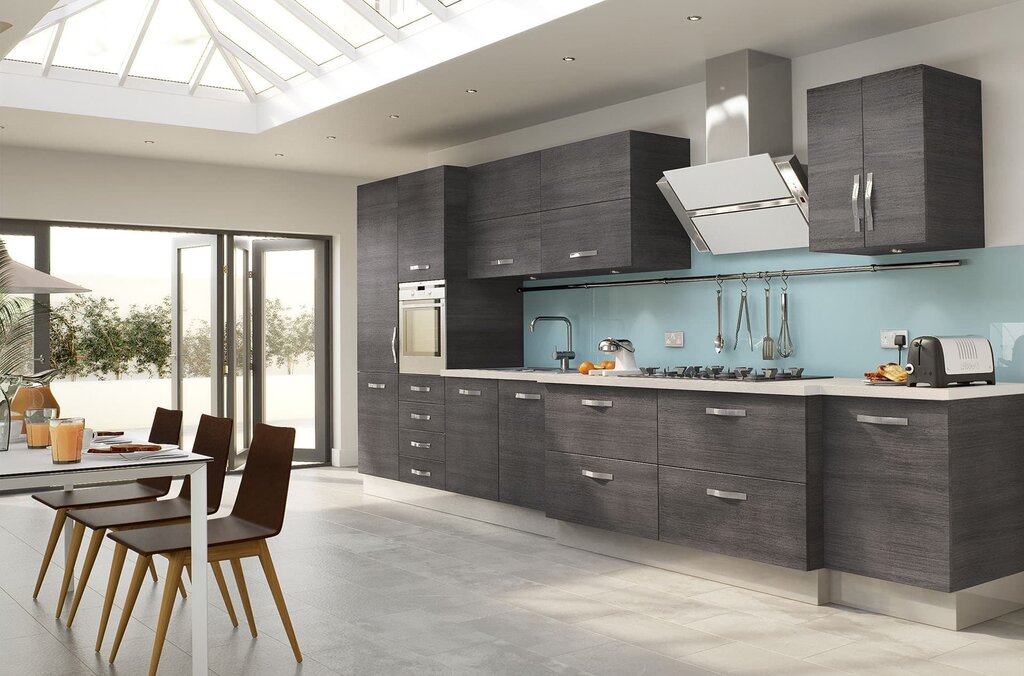 Gray kitchen set