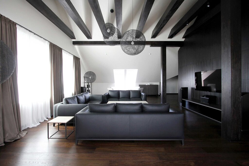 Серый матовый потолок