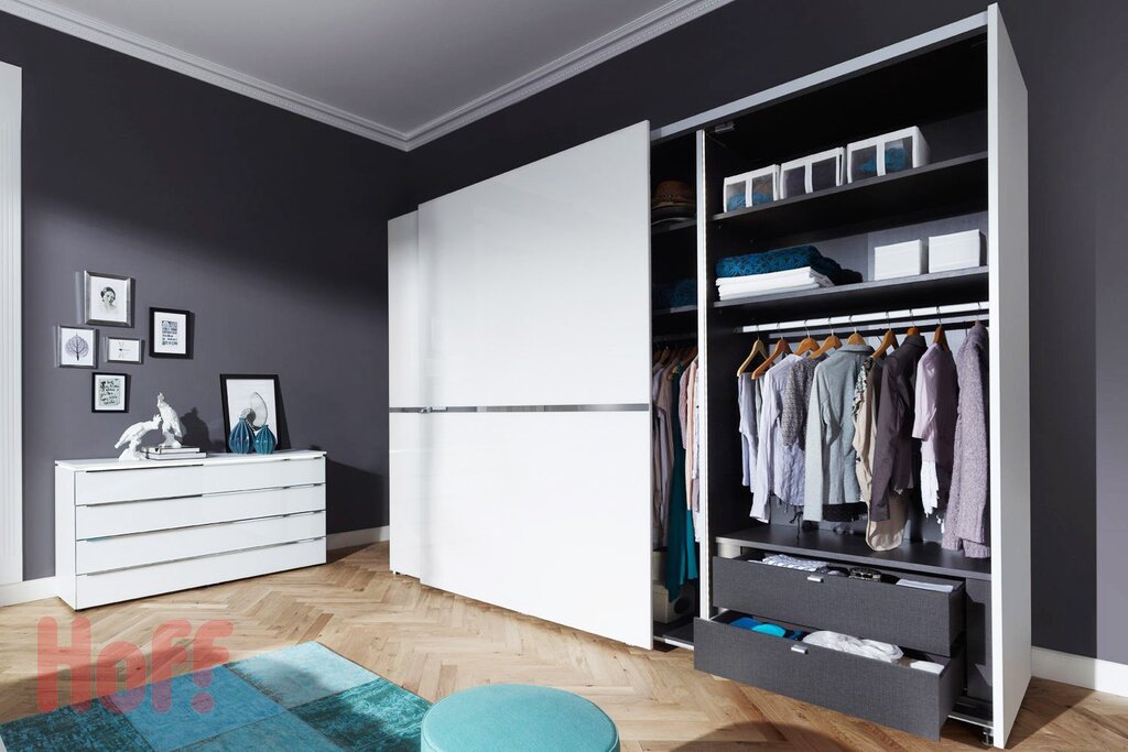 Gray built-in wardrobe 21 фото