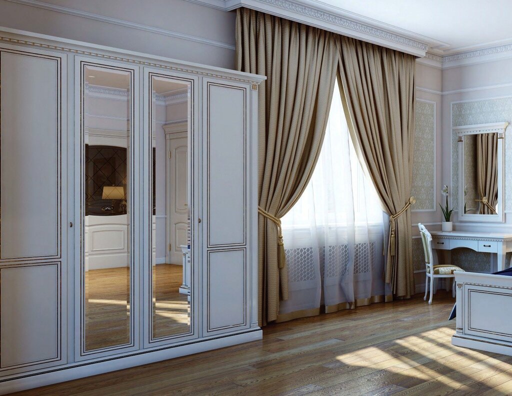 A wardrobe for a bedroom in a classic style