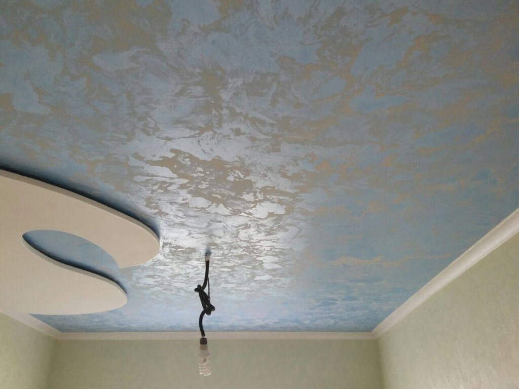 Шпатлевание потолка