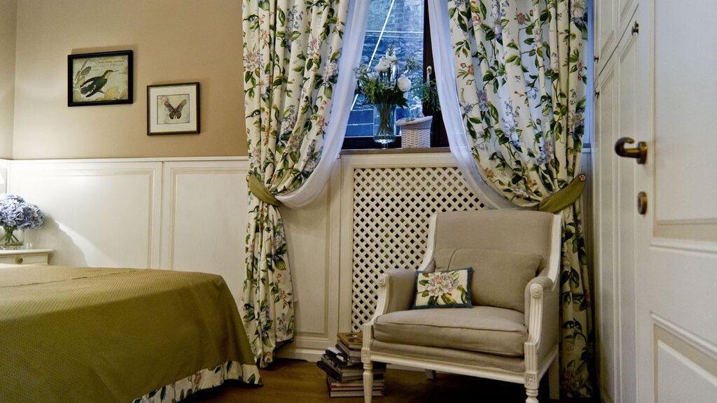 Provence style curtains for the bedroom