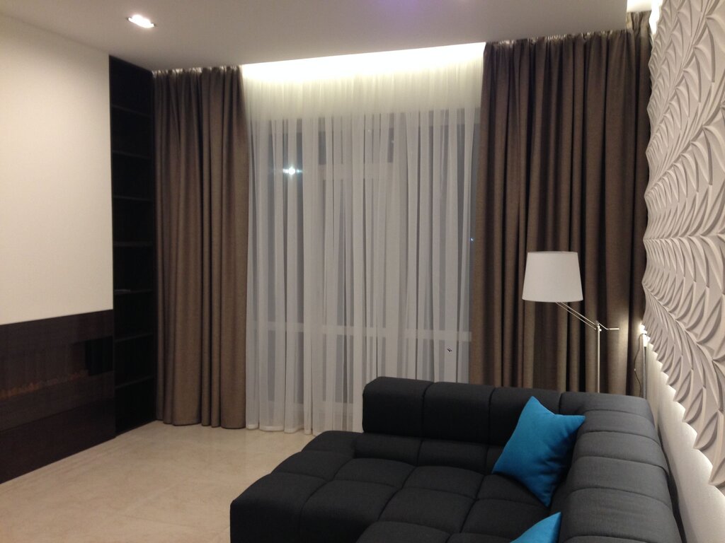 Wenge curtains in the interior