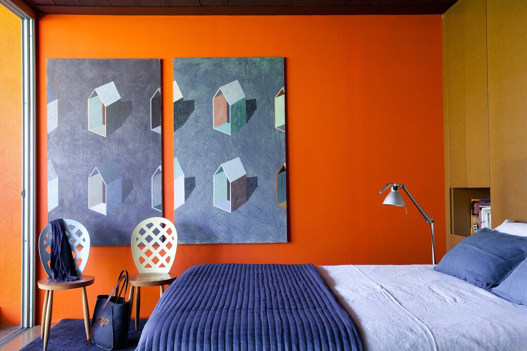 Blue-orange interior