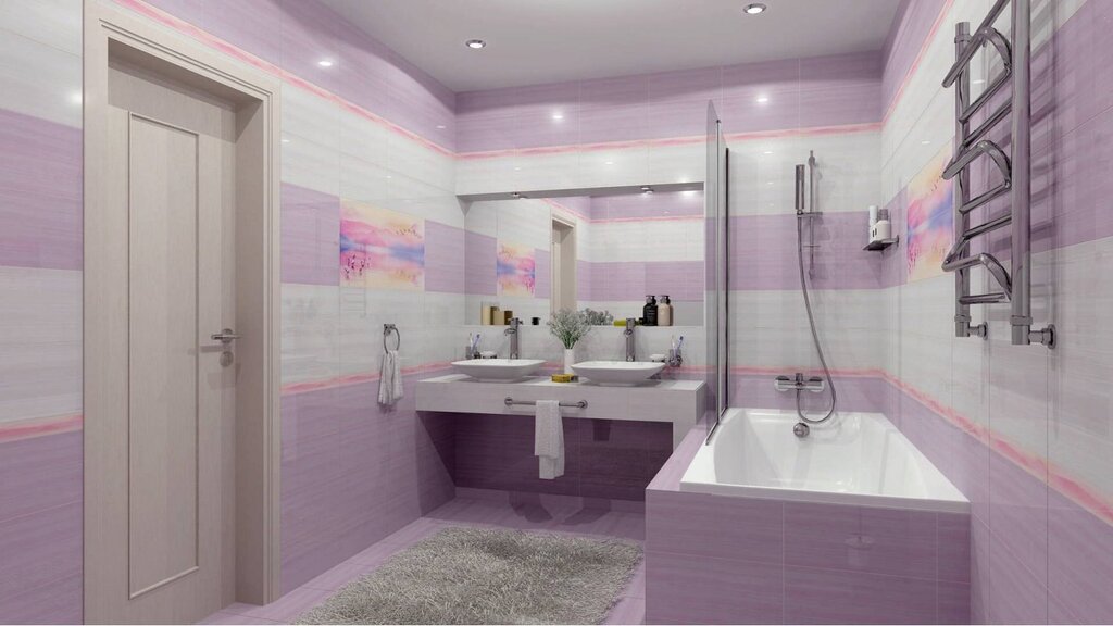 Lilac bathroom