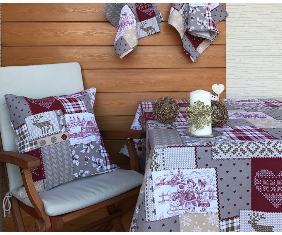 Patchwork-style tablecloth