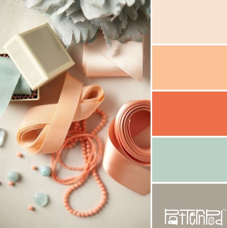 Combination with peach color in the interior