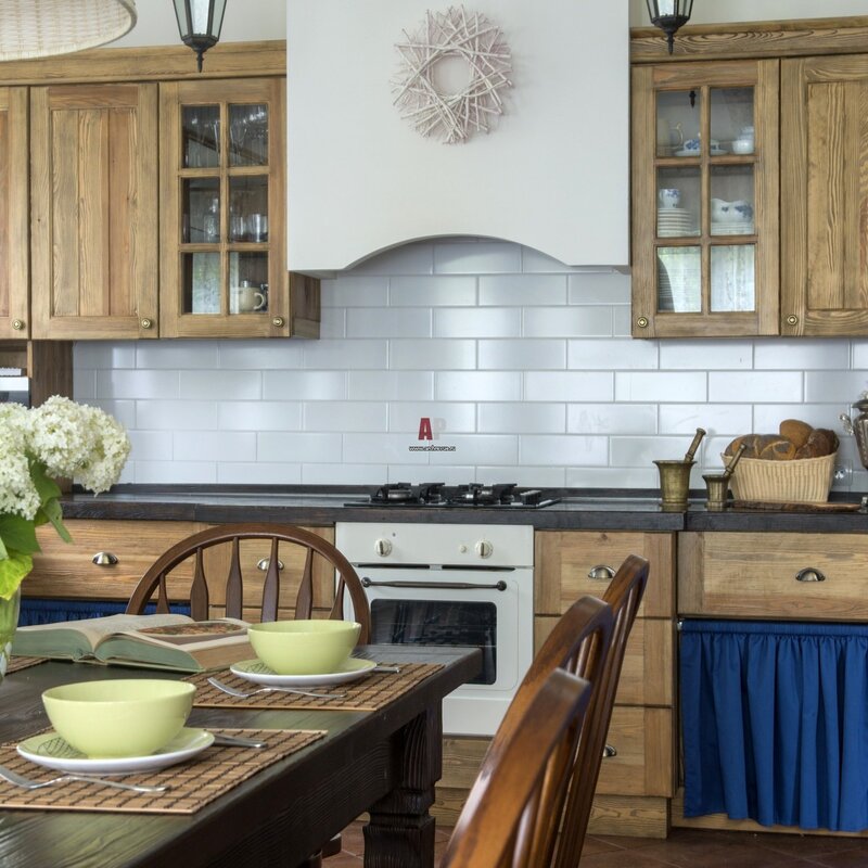 Modern kitchen in a rustic style