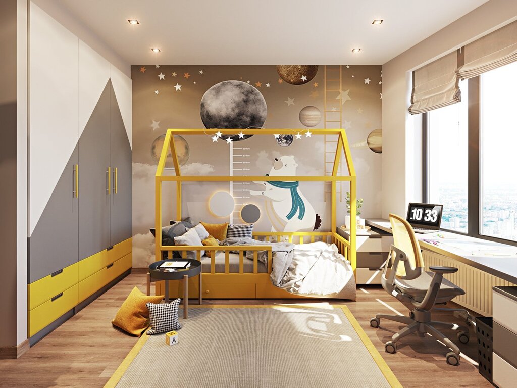 Современный интерьер детской комнаты для мальчика