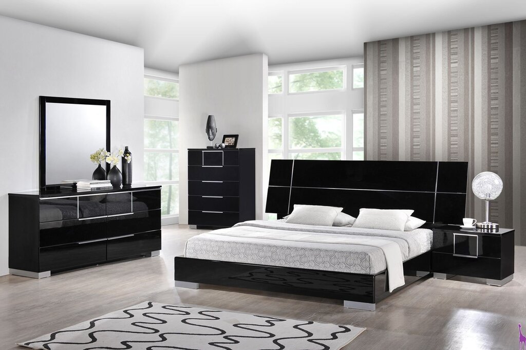 Bedroom set in High-tech style 60 фото