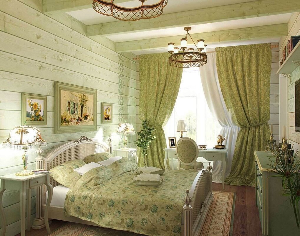 A bedroom at the summer house in Provence style