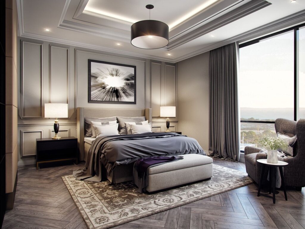 A bedroom in contemporary style