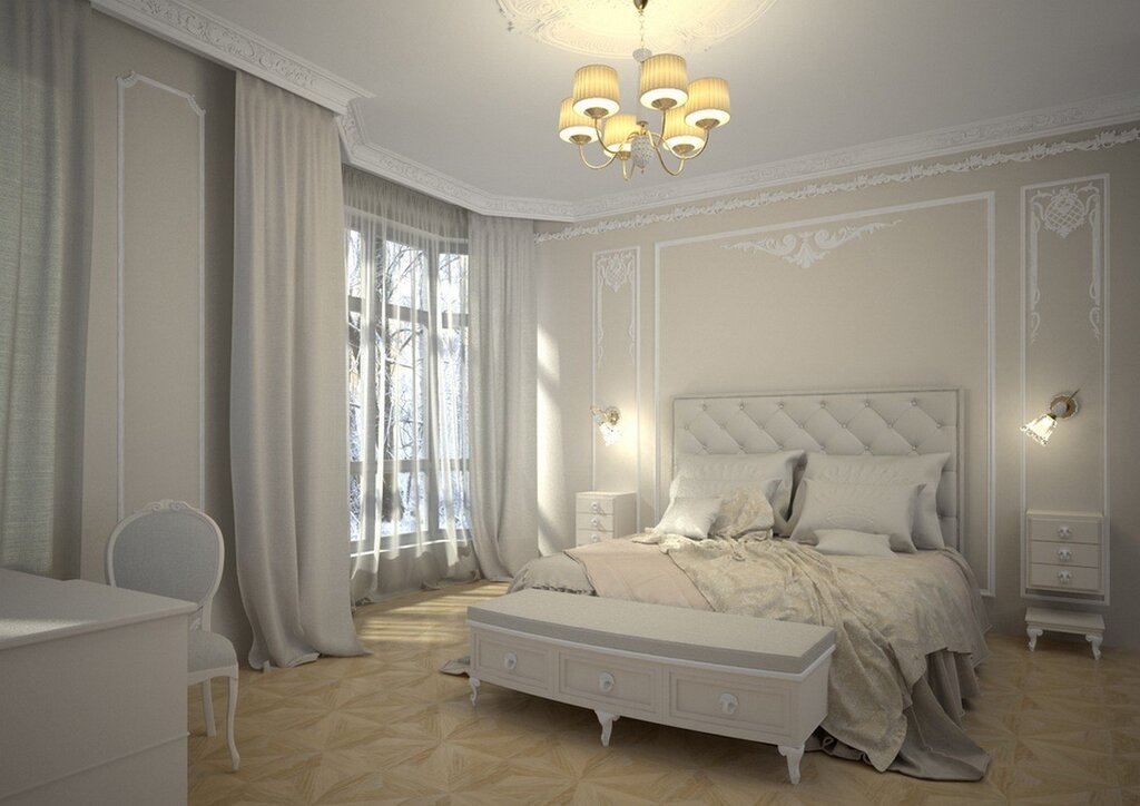 Bedroom in a light style