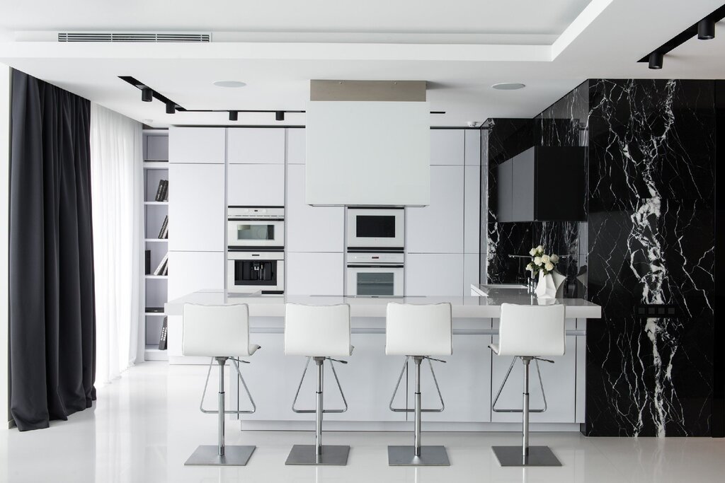 High-tech style in kitchen interior