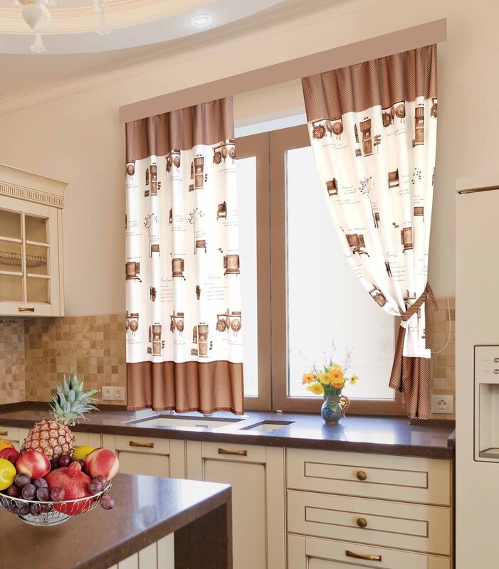 Стильные шторы на кухню