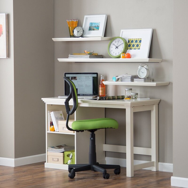 Desk for a schoolchild with shelves