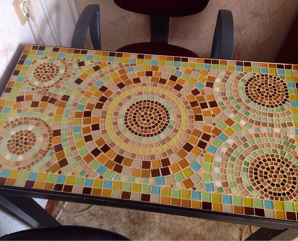 Table with ceramic tile