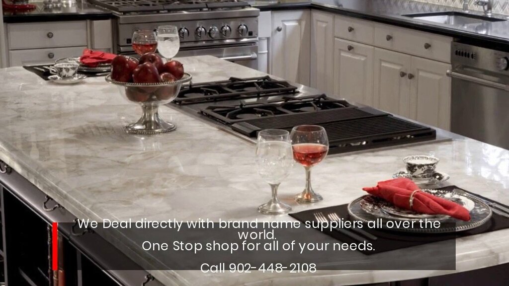 A natural stone countertop for the kitchen