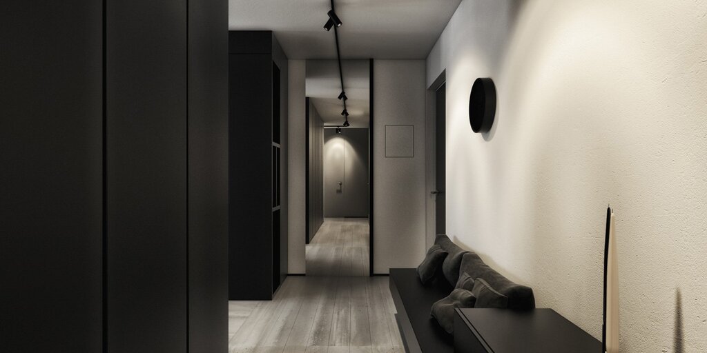 Темно серый коридор