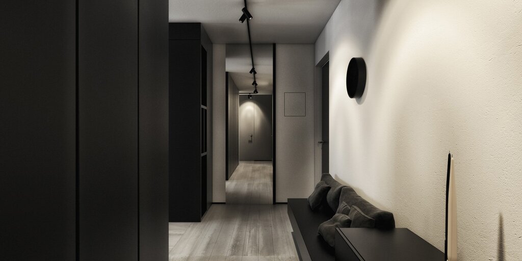 Dark gray corridor