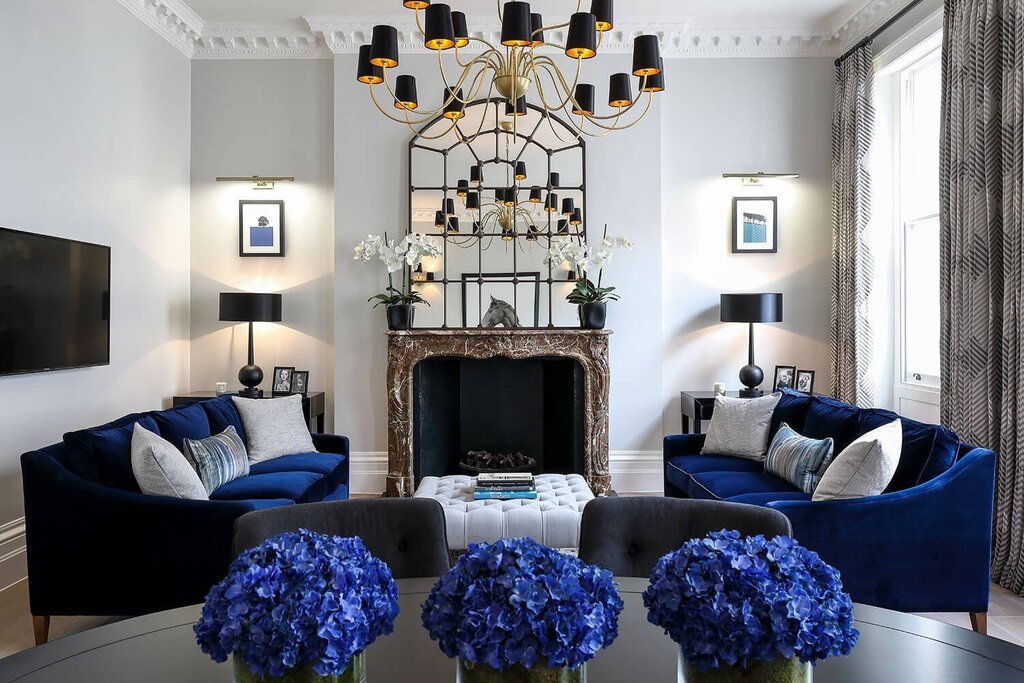 Dark blue furniture