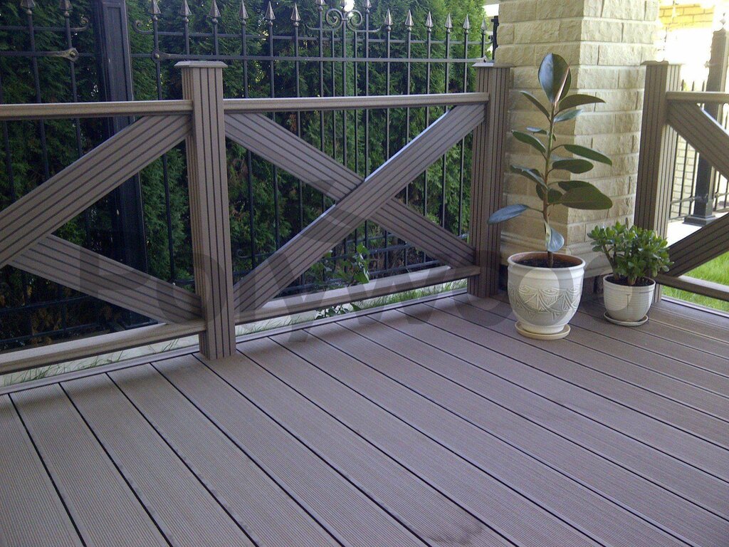 Decking board on the balcony