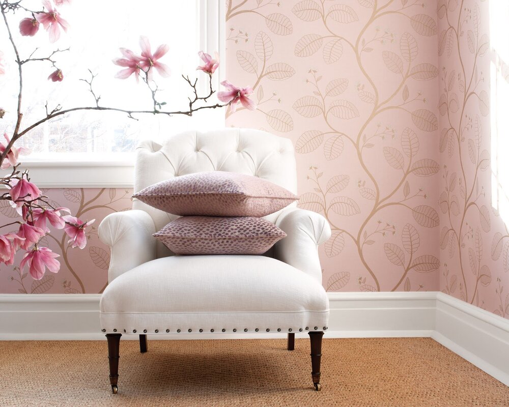 Fabric wallpaper for walls in the interior 38 фото