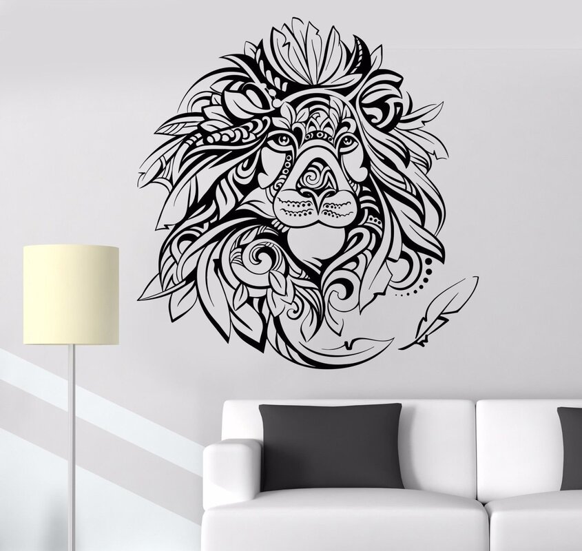 Трафарет Льва на стену