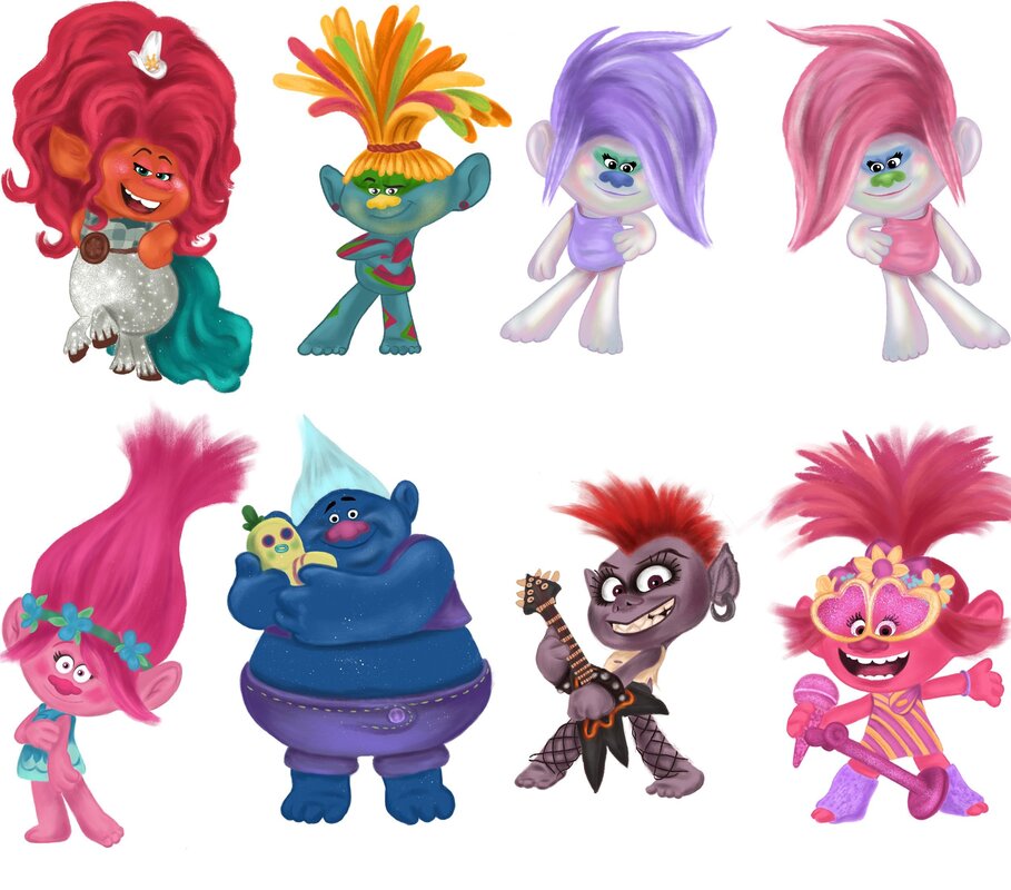 Trolls cartoon pictures of characters