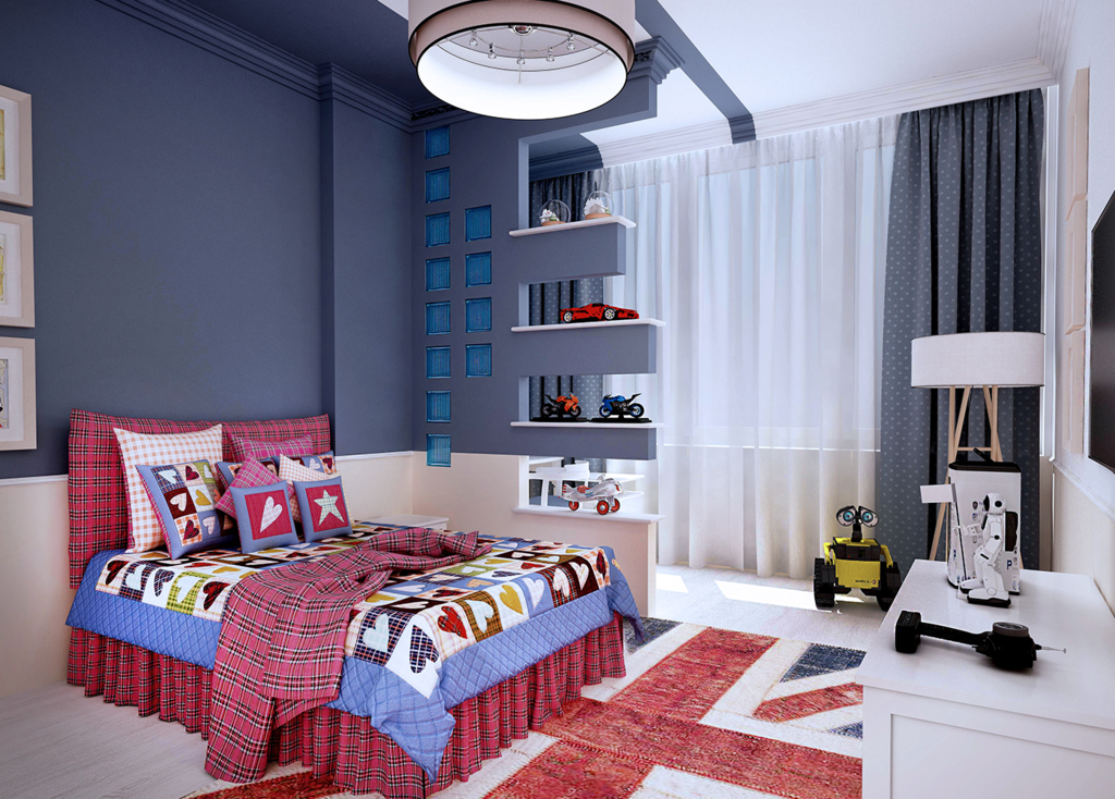 The color scheme for a teenager's room